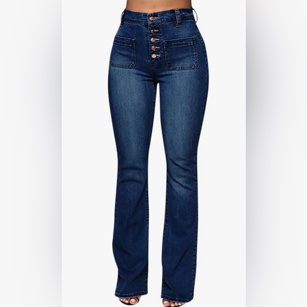 Womens Stretch Flare Denim Jeans